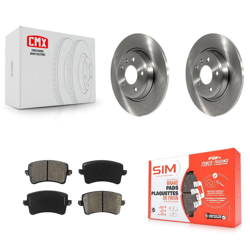 Rear Disc Brake Rotors And Semi-Metallic Pads Kit For Audi Q5 A4 Quattro A5 allroad S5 K8S-101911