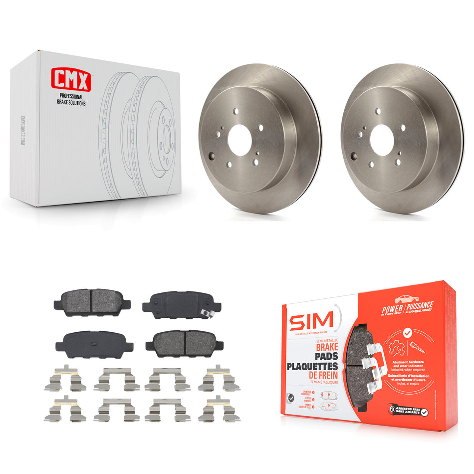 Rear Disc Brake Rotors And Semi-Metallic Pads Kit For 2009-2013 Suzuki Grand Vitara K8S-101920