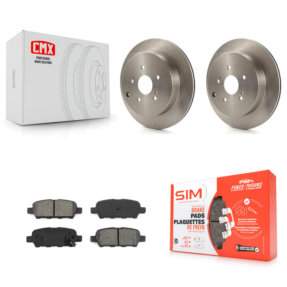 Rear Disc Brake Rotors And Semi-Metallic Pads Kit For 2009-2013 Suzuki Grand Vitara K8S-101920