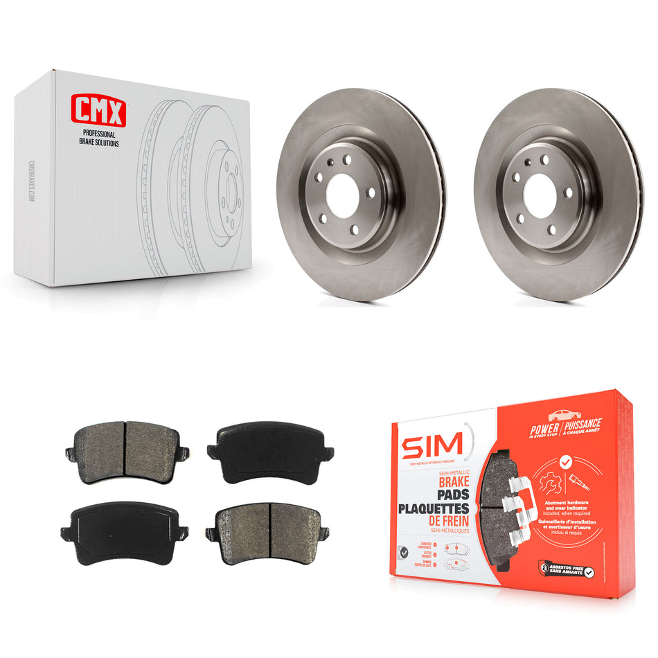 Rear Disc Brake Rotors And Semi-Metallic Pads Kit For Audi Q5 A5 SQ5 Quattro S5 A4 K8S-101940