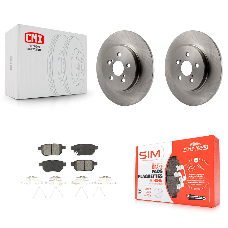 Rear Disc Brake Rotors And Semi-Metallic Pads Kit For Lexus CT200h K8S-101944
