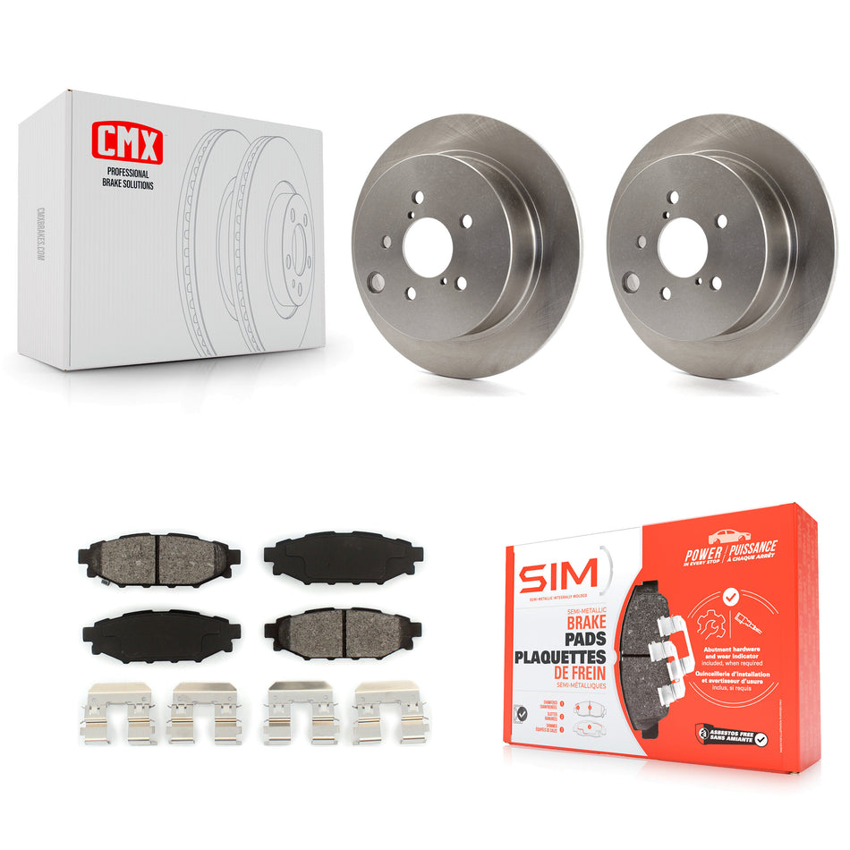 Rear Disc Brake Rotors And Semi-Metallic Pads Kit For Subaru Forester Impreza Crosstrek XV K8S-101951