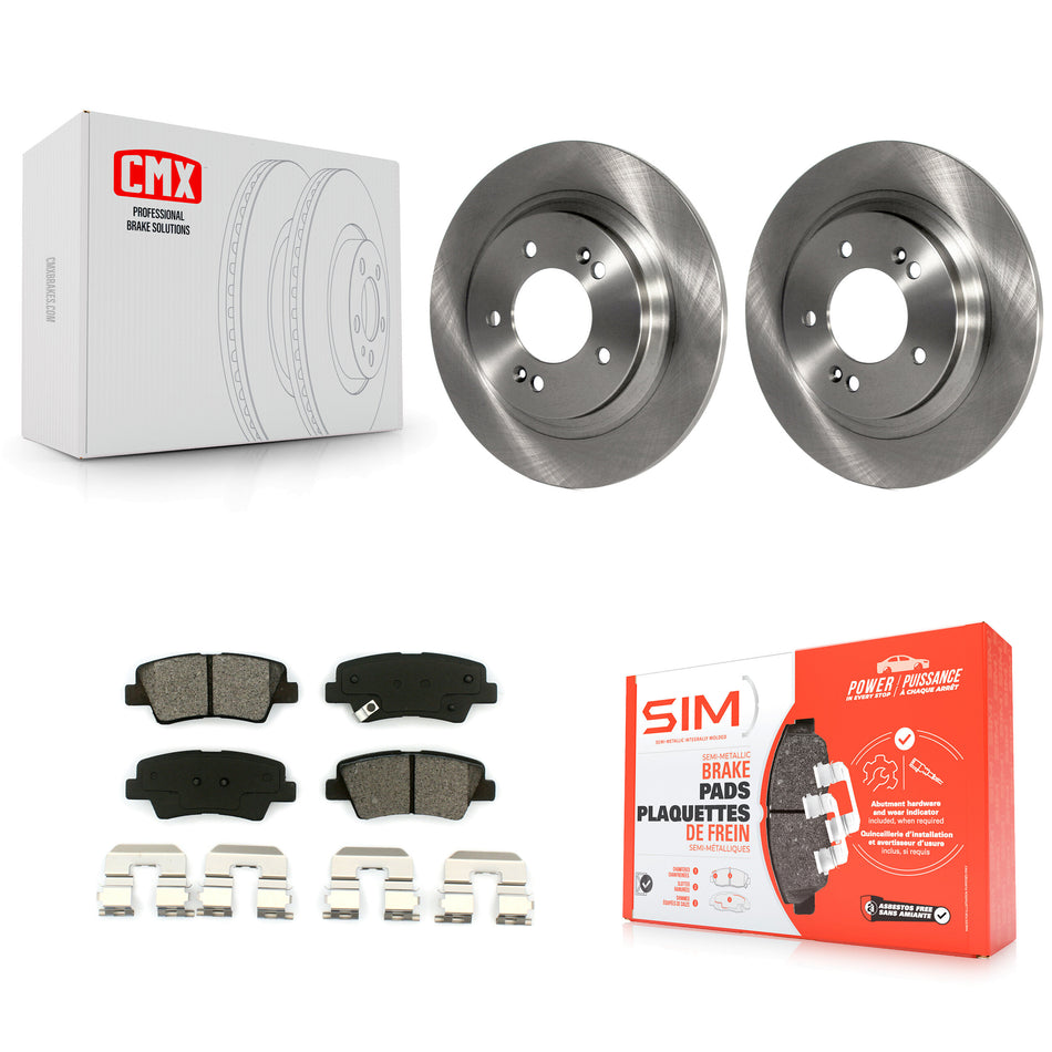 Rear Disc Brake Rotors And Semi-Metallic Pads Kit For Hyundai Sonata Azera K8S-101960