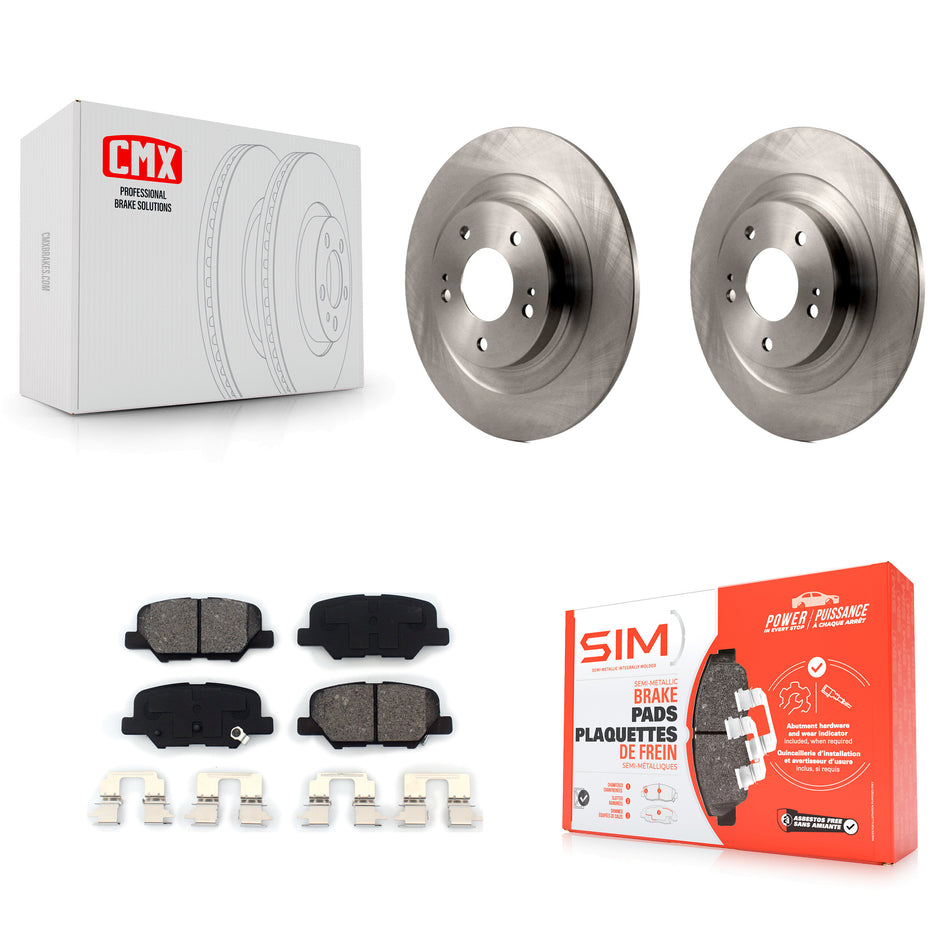 Rear Disc Brake Rotors And Semi-Metallic Pads Kit For Mitsubishi Outlander Sport PHEV RVR K8S-101963