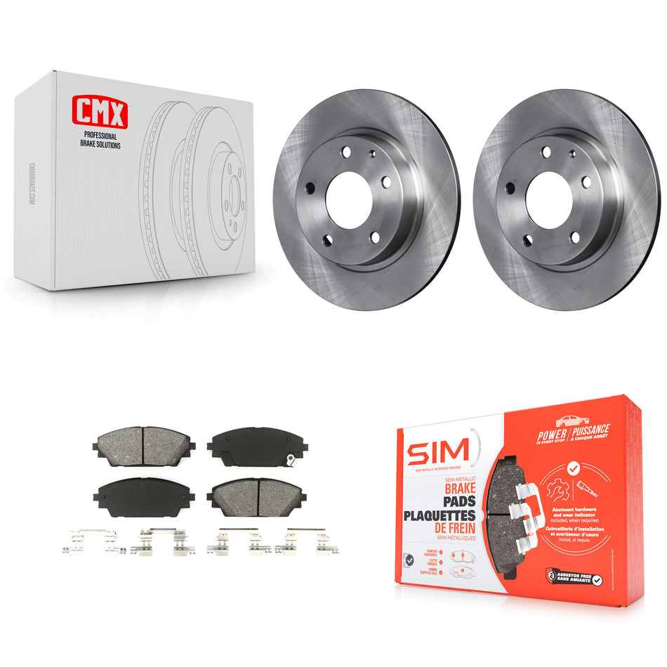 Rear Disc Brake Rotors And Semi-Metallic Pads Kit For Mazda 3 Sport K8S-101969