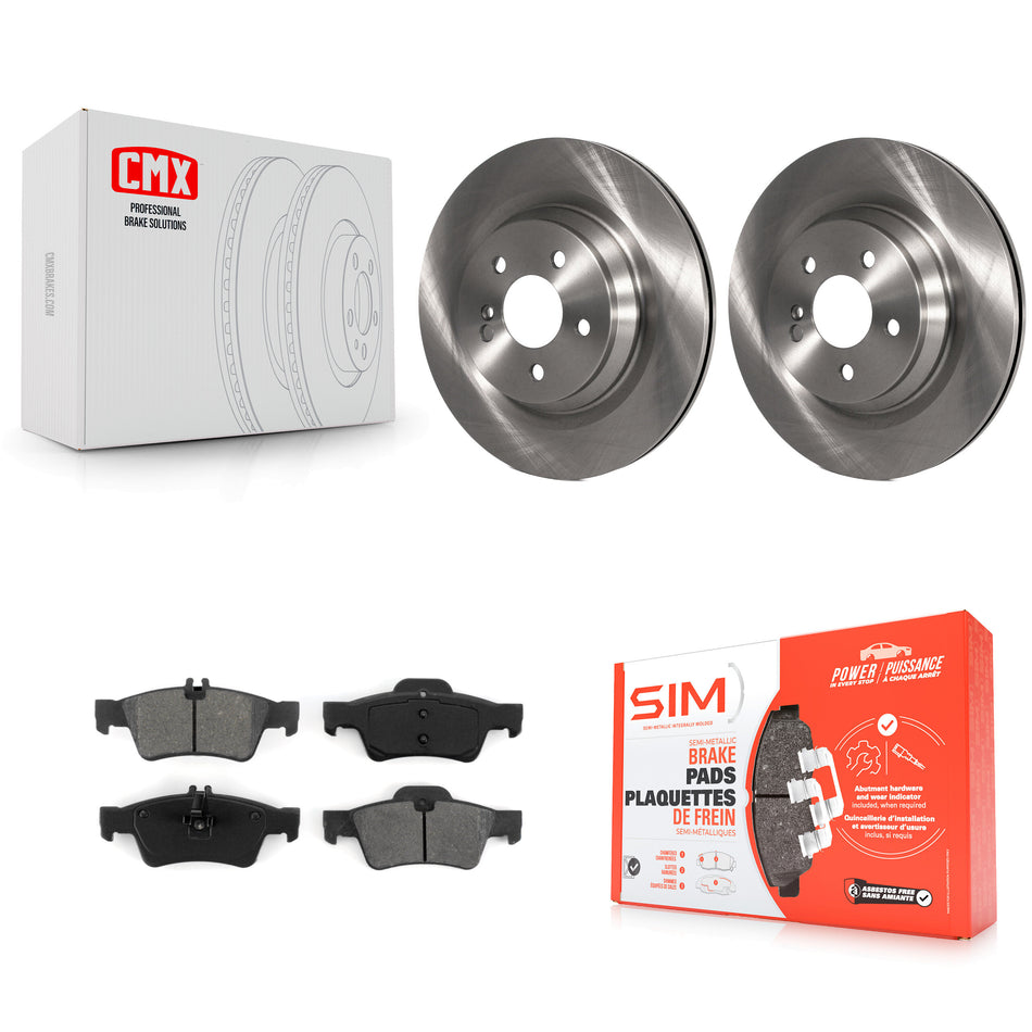 Rear Disc Brake Rotors And Semi-Metallic Pads Kit For Mercedes-Benz S550 SL550 CL550 S600 S350 S400 CL600 S450 K8S-101980