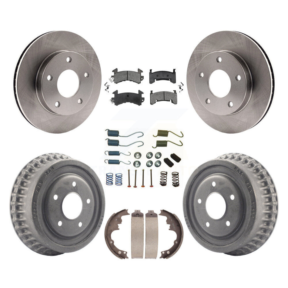 Front Rear Disc Brake Rotors Semi-Metallic Pads And Drum Kit (7Pc) For Chevrolet S10 Blazer GMC S15 Jimmy Sonoma Buick Riviera Oldsmobile Toronado Syclone Bravada K8S-101986