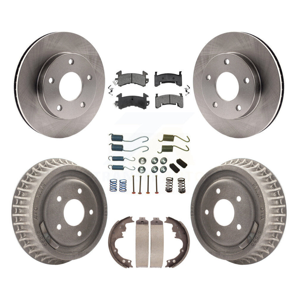 Front Rear Disc Brake Rotors Semi-Metallic Pads And Drum Kit (7Pc) For Chevrolet S10 GMC Sonoma Blazer Jimmy Oldsmobile Bravada Typhoon K8S-101987