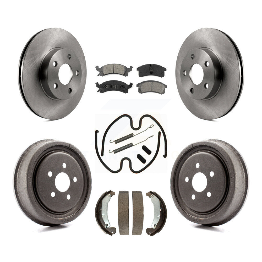 Front Rear Brake Rotor Semi-Metallic Pad And Drum Kit (7Pc) For Pontiac Sunfire Chevrolet K8S-101992