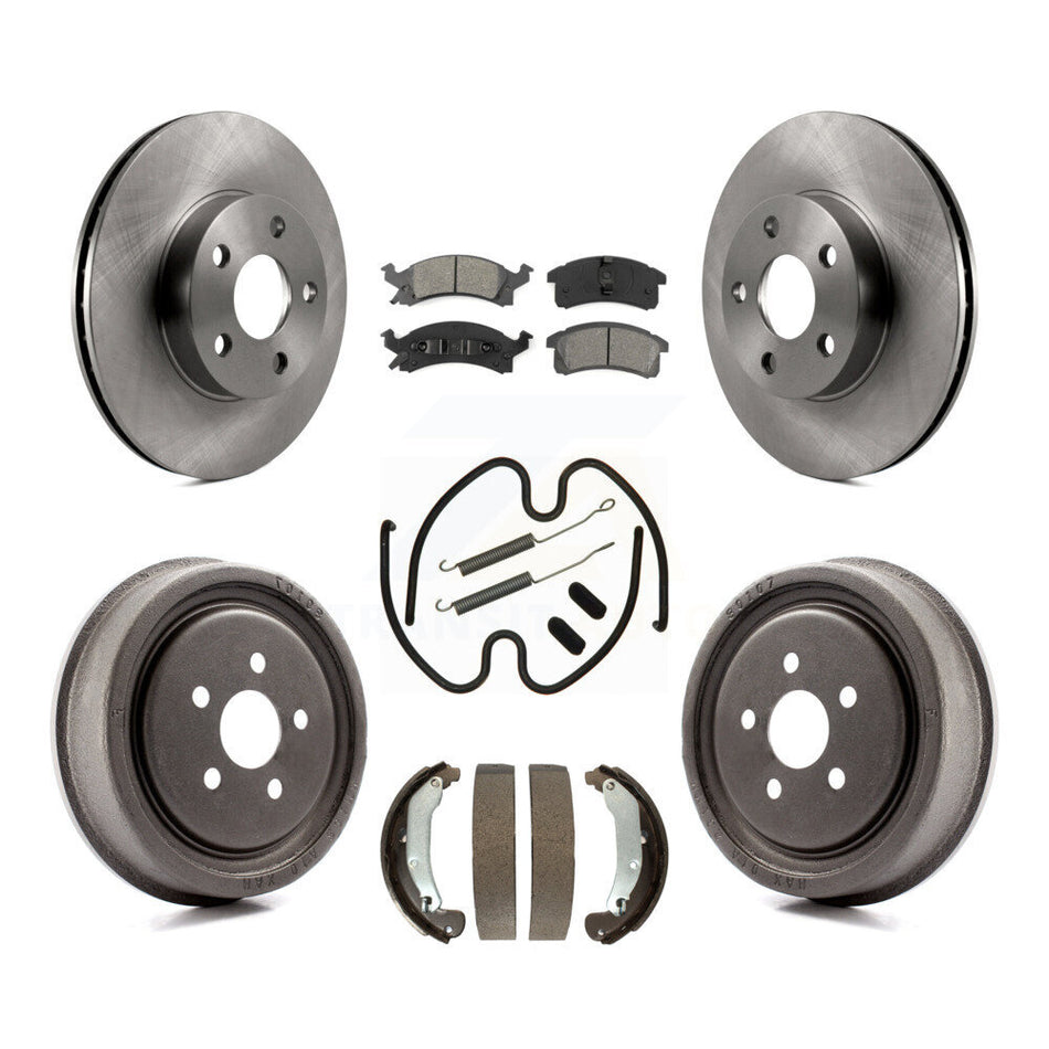 Front Rear Brake Rotor Semi-Metallic Pad And Drum Kit (7Pc) For Pontiac Sunfire Chevrolet K8S-101992