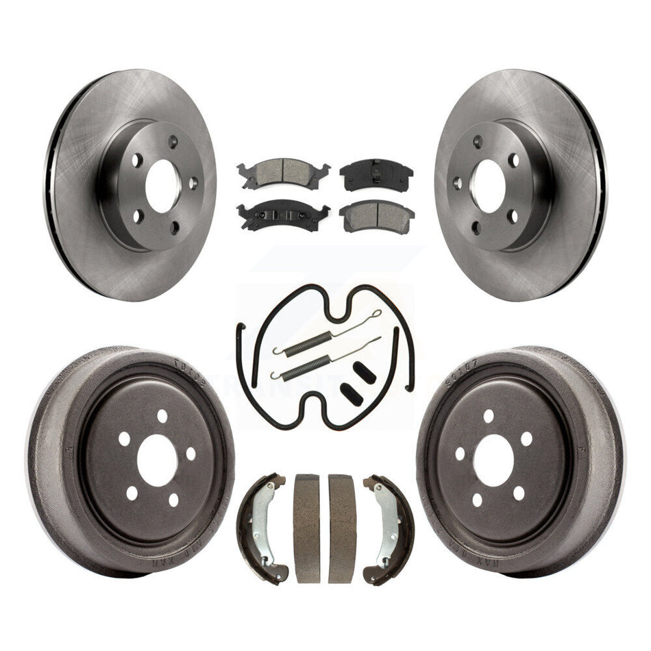 Front Rear Brake Rotor Semi-Metallic Pad And Drum Kit (7Pc) For Pontiac Sunfire Chevrolet K8S-101992