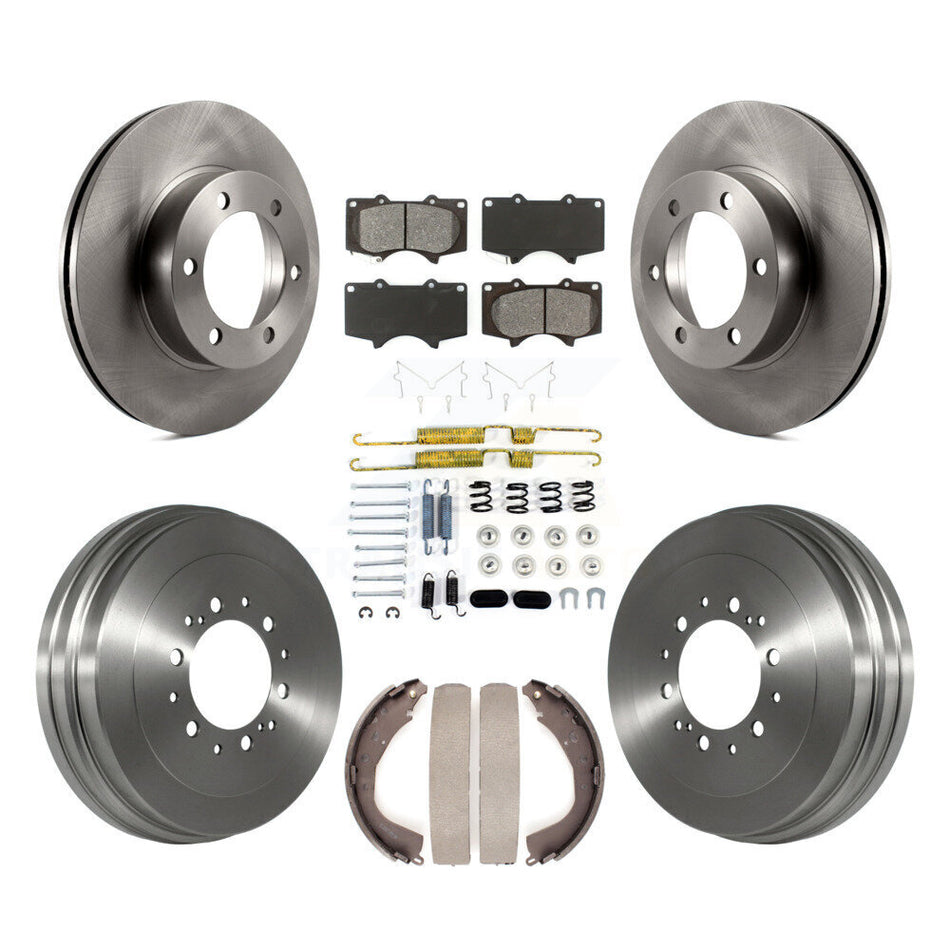 Front Rear Disc Brake Rotors Semi-Metallic Pads And Drum Kit (7Pc) For 2004-2006 Toyota Tundra K8S-102130