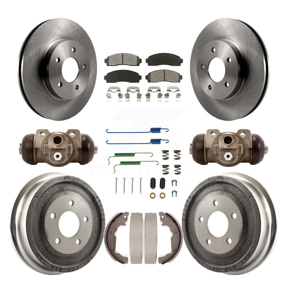 Front Rear Brake Rotors Semi-Metallic Pad Drum Kit (9Pc) For Chevrolet Equinox Saturn Vue K8S-102215