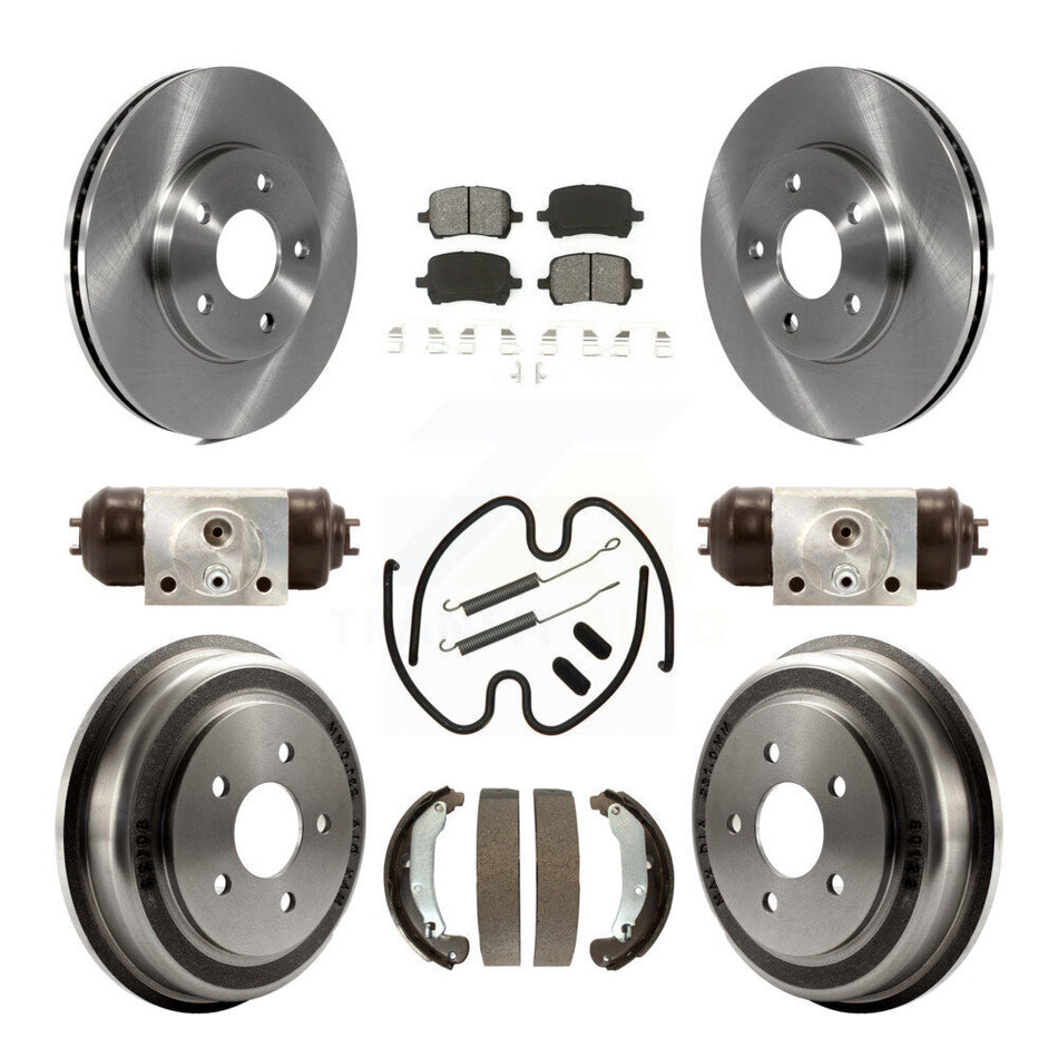 Front Rear Disc Brake Rotors Semi-Metallic Pads And Drum Kit (9Pc) For Chevrolet HHR K8S-102219