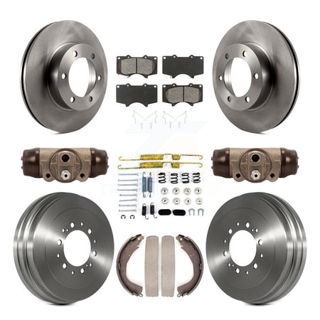 Front Rear Disc Brake Rotors Semi-Metallic Pad Drum Kit (9Pc) For 2004-2006 Toyota Tundra K8S-102244