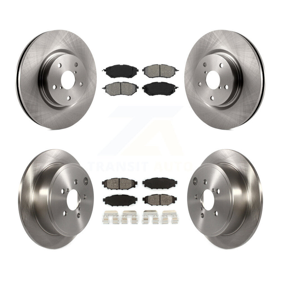 Front Rear Disc Brake Rotors And Semi-Metallic Pads Kit For Subaru WRX K8S-102263