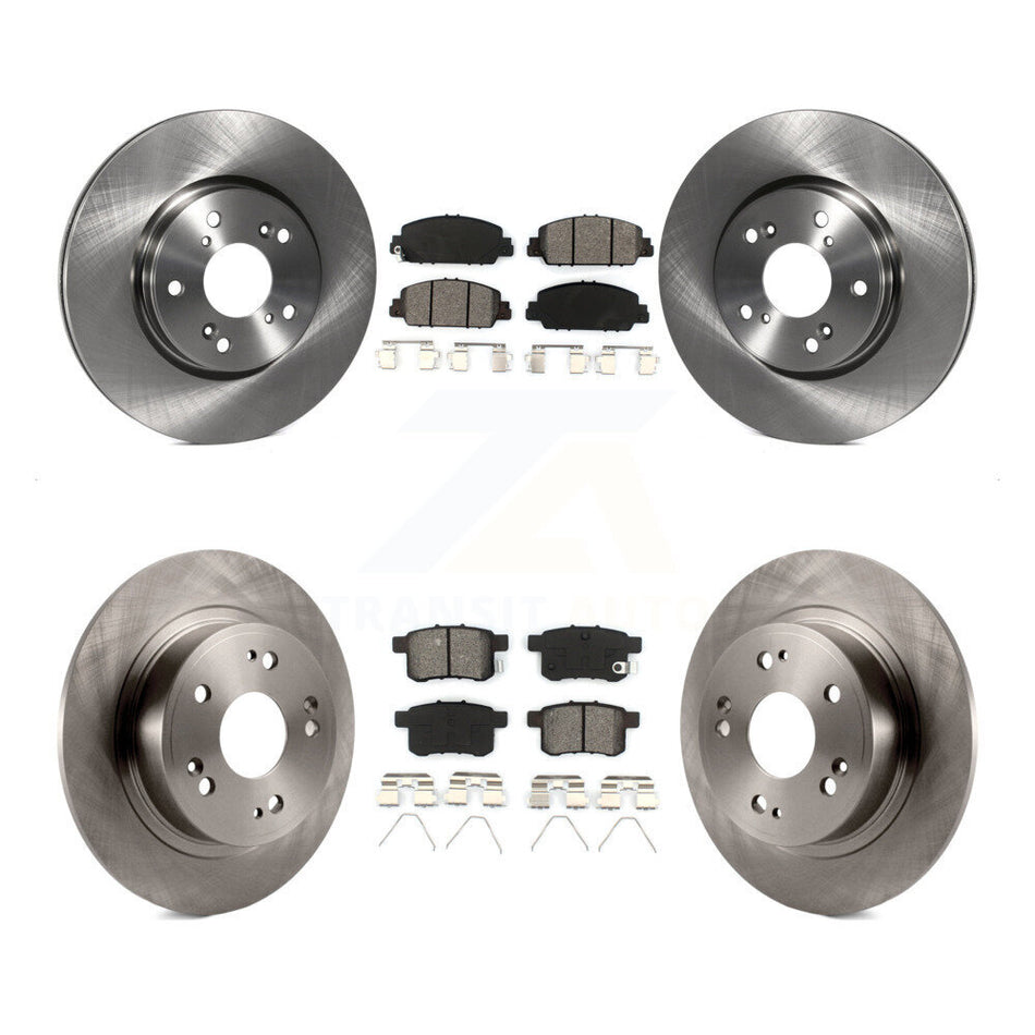 Front Rear Disc Brake Rotors And Semi-Metallic Pads Kit For Honda Accord K8S-102265