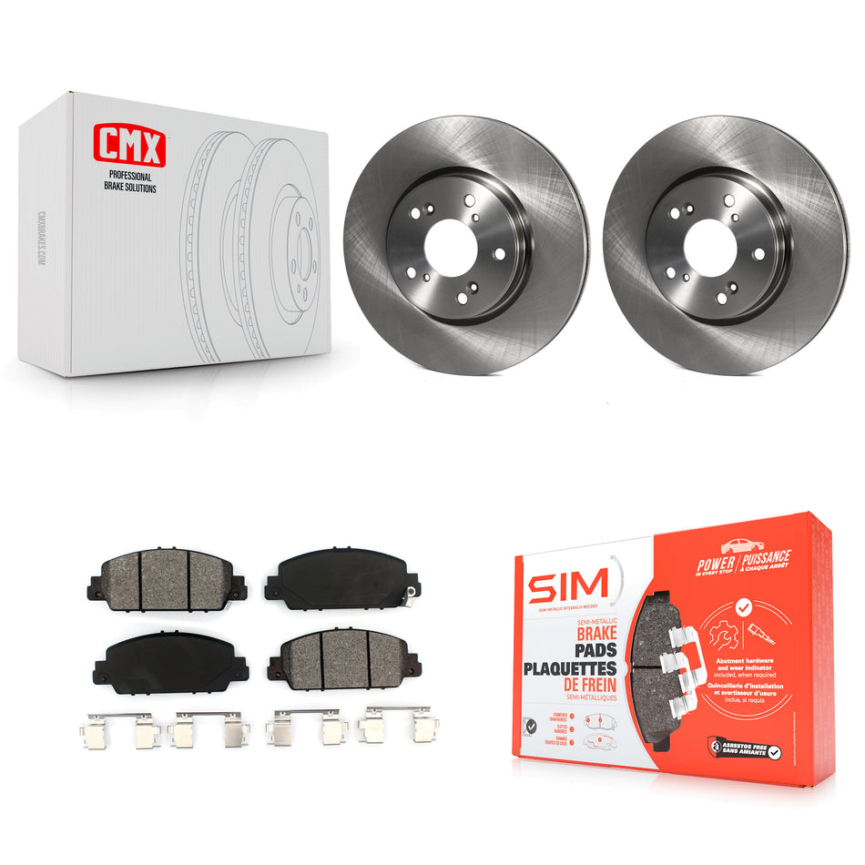 Front Disc Brake Rotors And Semi-Metallic Pads Kit For Honda Accord HR-V K8S-102271