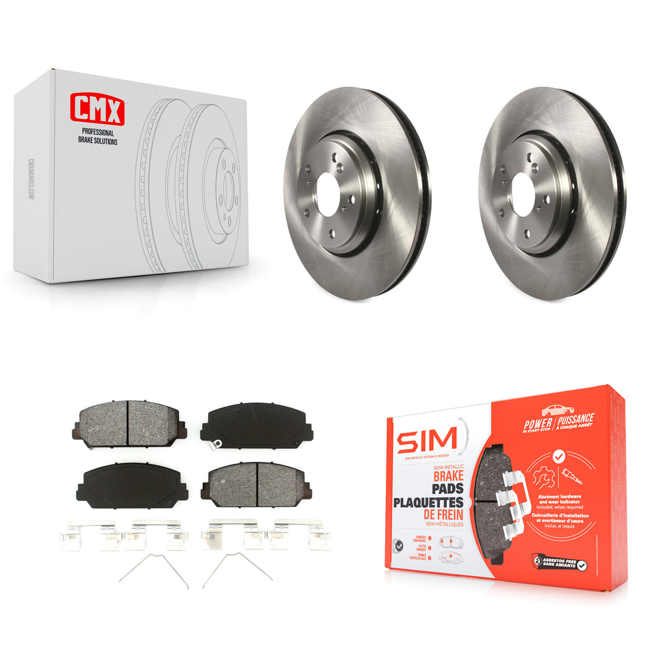 Front Disc Brake Rotors And Semi-Metallic Pads Kit For Honda Civic Accord Acura ILX K8S-102273
