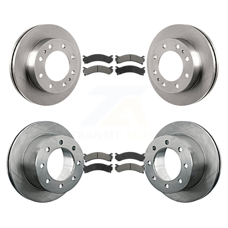 Front Rear Disc Brake Rotors And Semi-Metallic Pads Kit For Chevrolet Silverado 3500 HD GMC Sierra Classic K8S-102275