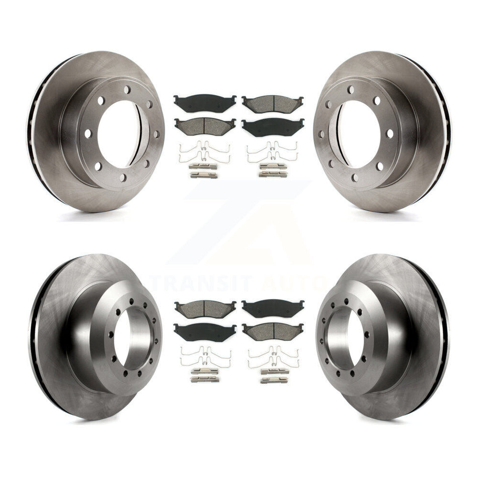 Front Rear Disc Brake Rotors And Semi-Metallic Pads Kit For 1999-1999 Ford F-450 Super Duty F-550 With 13.03" Diameter Rotor To 03/22/99 K8S-102278