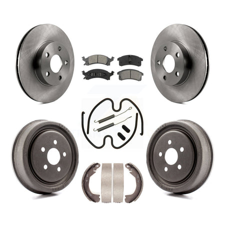 Front Rear Disc Brake Rotors Semi-Metallic Pads And Drum Kit (7Pc) For Chevrolet Cavalier K8S-102293