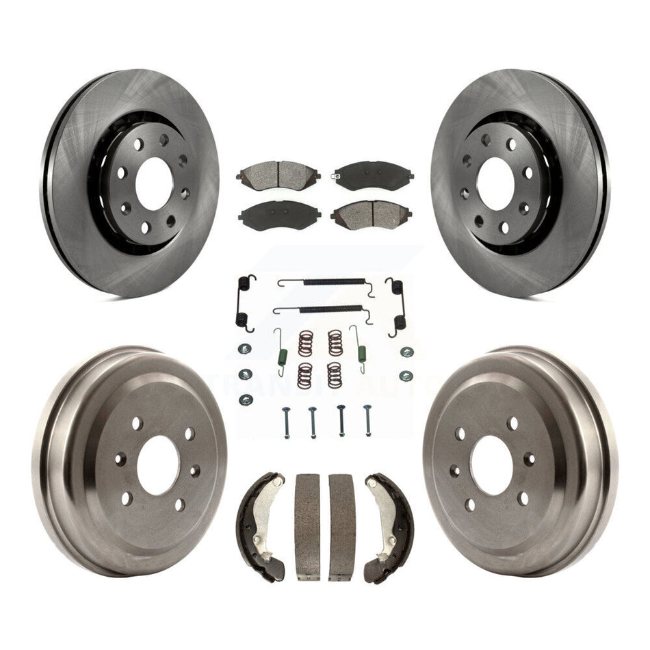 Front Rear Disc Brake Rotors Semi-Metallic Pads And Drum Kit (7Pc) For Chevrolet Aveo Spark Aveo5 Pontiac G3 Suzuki Wave Wave5 Swift+ K8S-102303