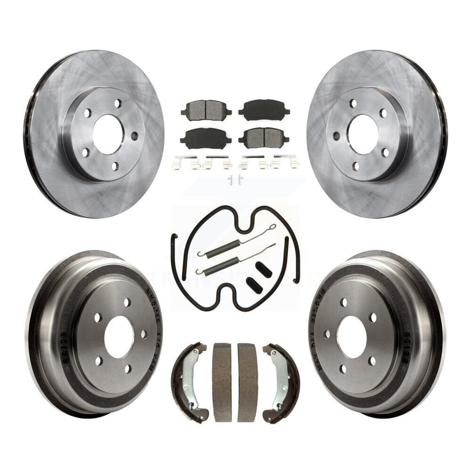 Front Rear Disc Brake Rotors Semi-Metallic Pads And Drum Kit (7Pc) For Chevrolet Cobalt Pontiac G5 K8S-102309