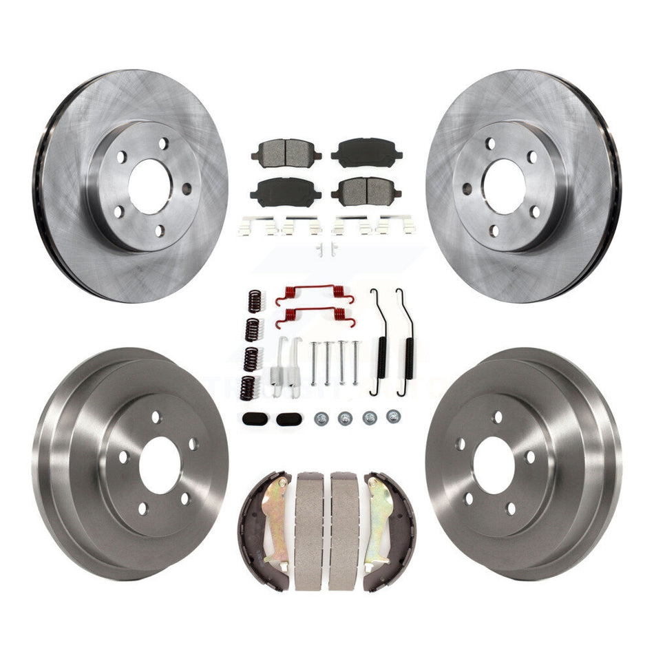 Front Rear Disc Brake Rotors Semi-Metallic Pads And Drum Kit (7Pc) For Chevrolet Cobalt Pontiac G5 K8S-102310