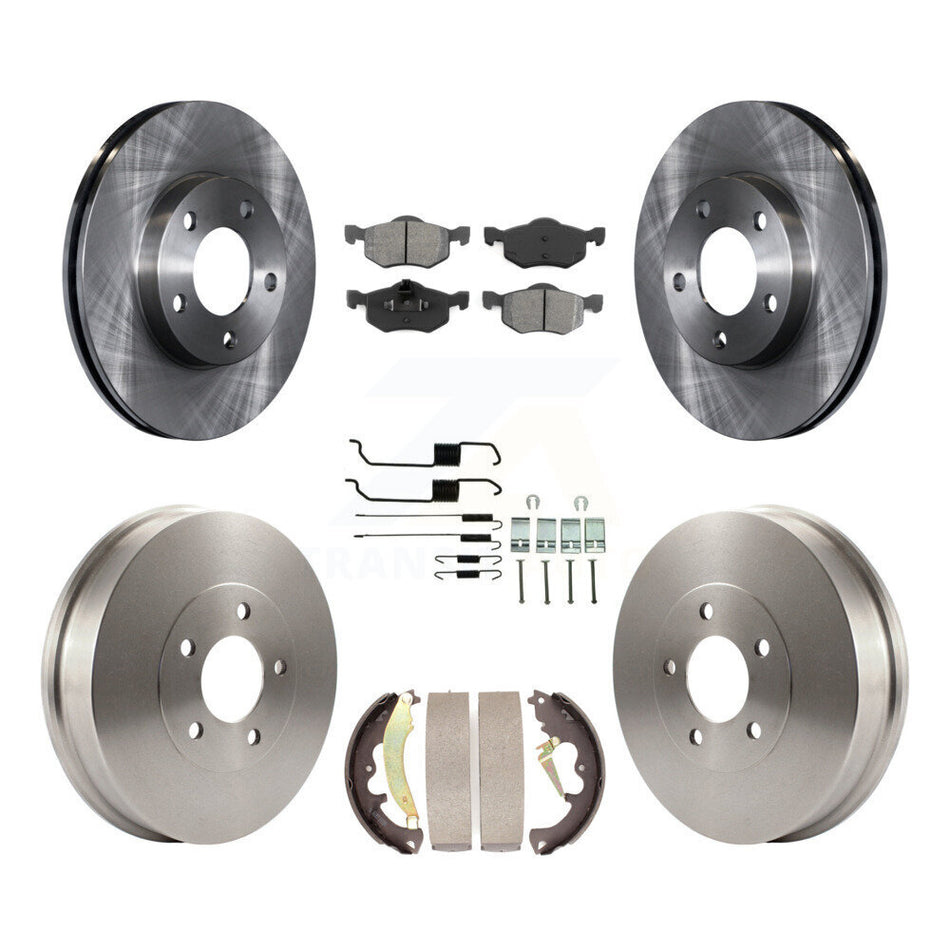 Front Rear Disc Brake Rotors Semi-Metallic Pads And Drum Kit (7Pc) For 2007-2007 Ford Escape Mercury Mariner From 01/08/07 rear brakes K8S-102324