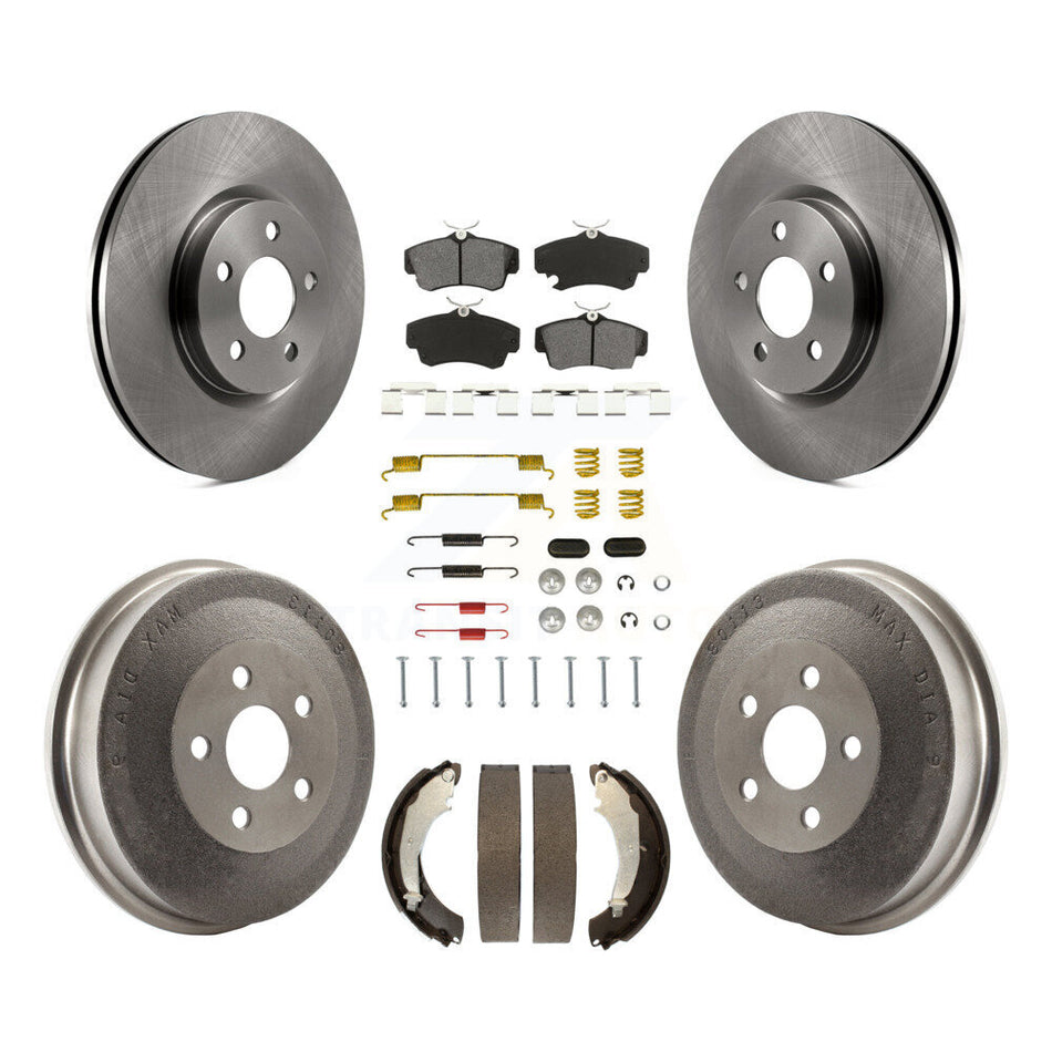 Front Rear Disc Brake Rotors Semi-Metallic Pad And Drum Kit (7Pc) For Chrysler PT Cruiser K8S-102340