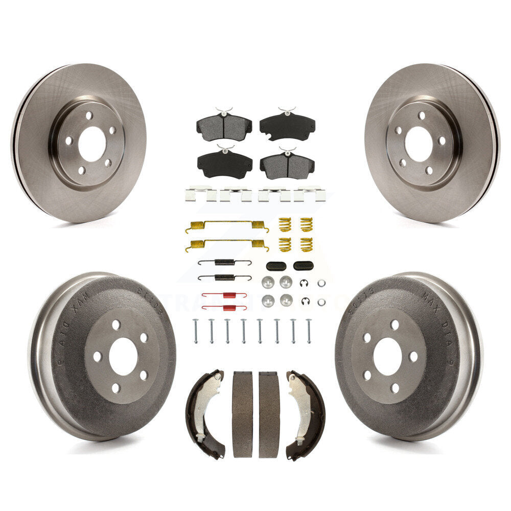 Front Rear Disc Brake Rotors Semi-Metallic Pad And Drum Kit (7Pc) For Chrysler PT Cruiser K8S-102350
