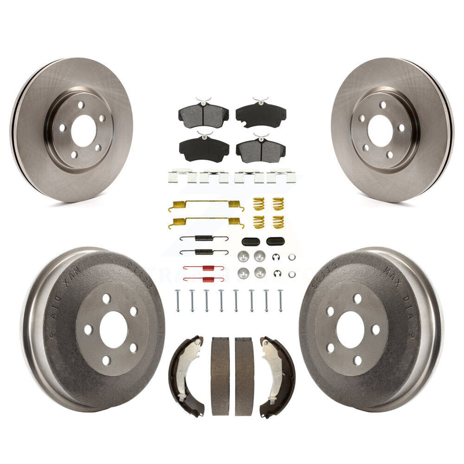 Front Rear Disc Brake Rotors Semi-Metallic Pad And Drum Kit (7Pc) For Chrysler PT Cruiser K8S-102350