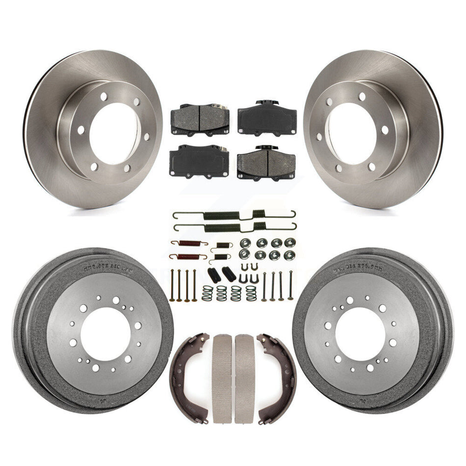 Front Rear Disc Brake Rotors Semi-Metallic Pads And Drum Kit (7Pc) For Toyota 4Runner K8S-102359