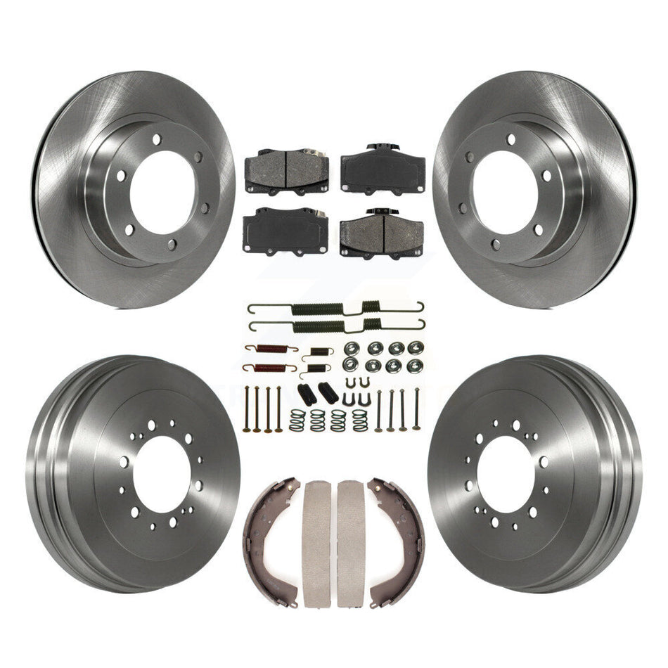 Front Rear Disc Brake Rotors Semi-Metallic Pads And Drum Kit (7Pc) For 2002 Toyota 4Runner With 16" Factory Wheels K8S-102367