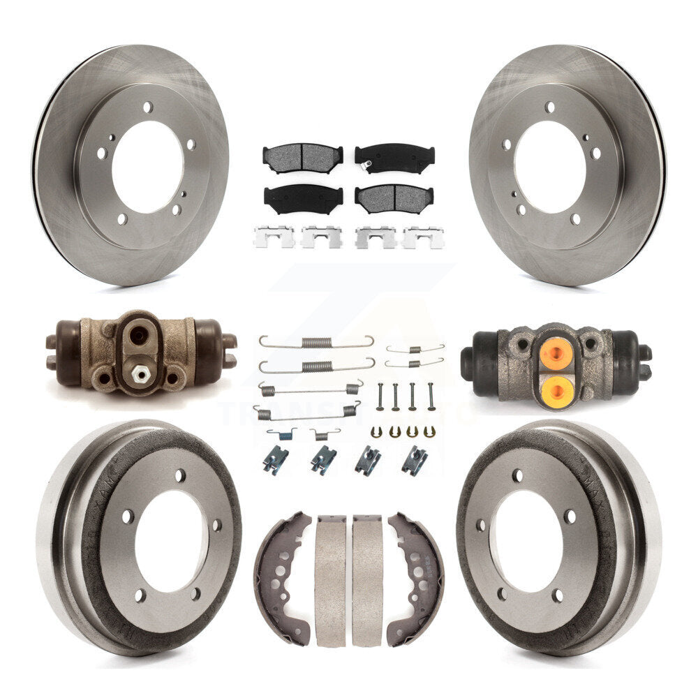 Front Rear Disc Brake Rotor Semi-Metallic Pad Drum Kit (9Pc) For Chevrolet Tracker Suzuki K8S-102408