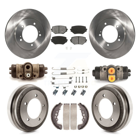 Front Rear Disc Brake Rotors Semi-Metallic Pad And Drum Kit (9Pc) For Suzuki Grand Vitara K8S-102446