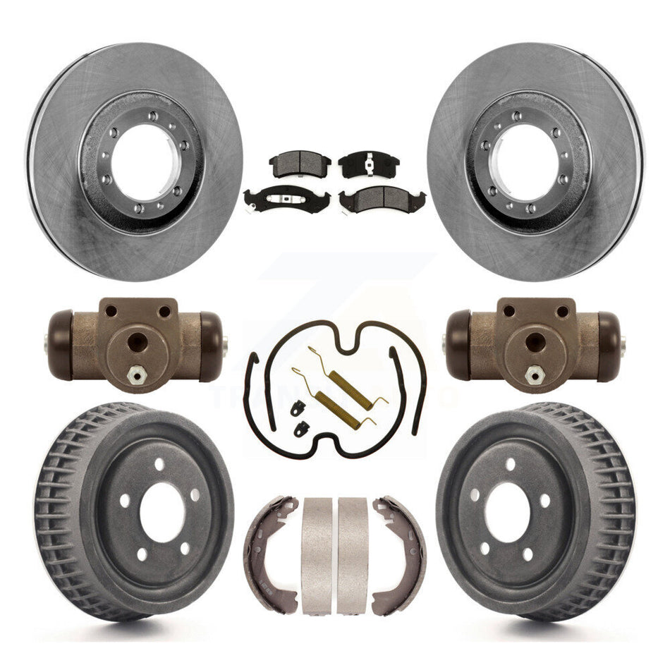Front Rear Disc Brake Rotor Semi-Metallic Pad And Drum Kit (9Pc) For Buick LeSabre Oldsmobile Park Avenue 88 Pontiac Bonneville 98 Chevrolet Lumina APV Trans Sport Silhouette K8S-102470
