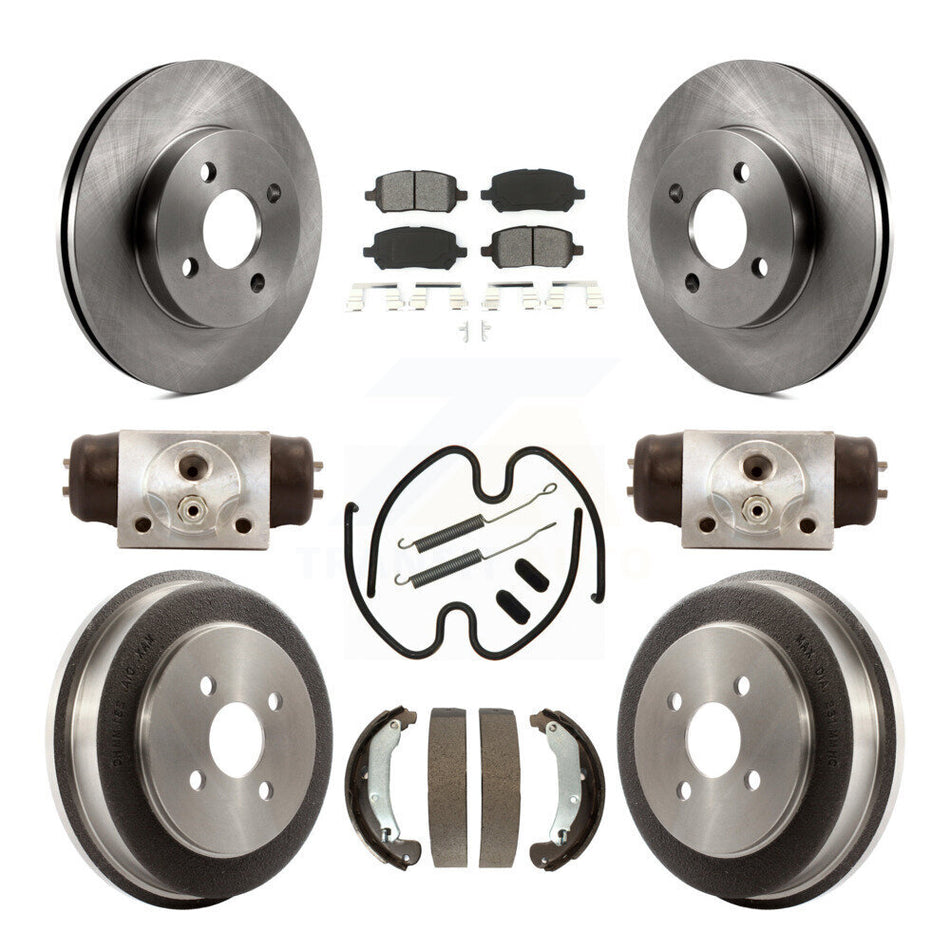Front Rear Disc Brake Rotors Semi-Metallic Pads And Drum Kit (9Pc) For 2003 Saturn Ion K8S-102477