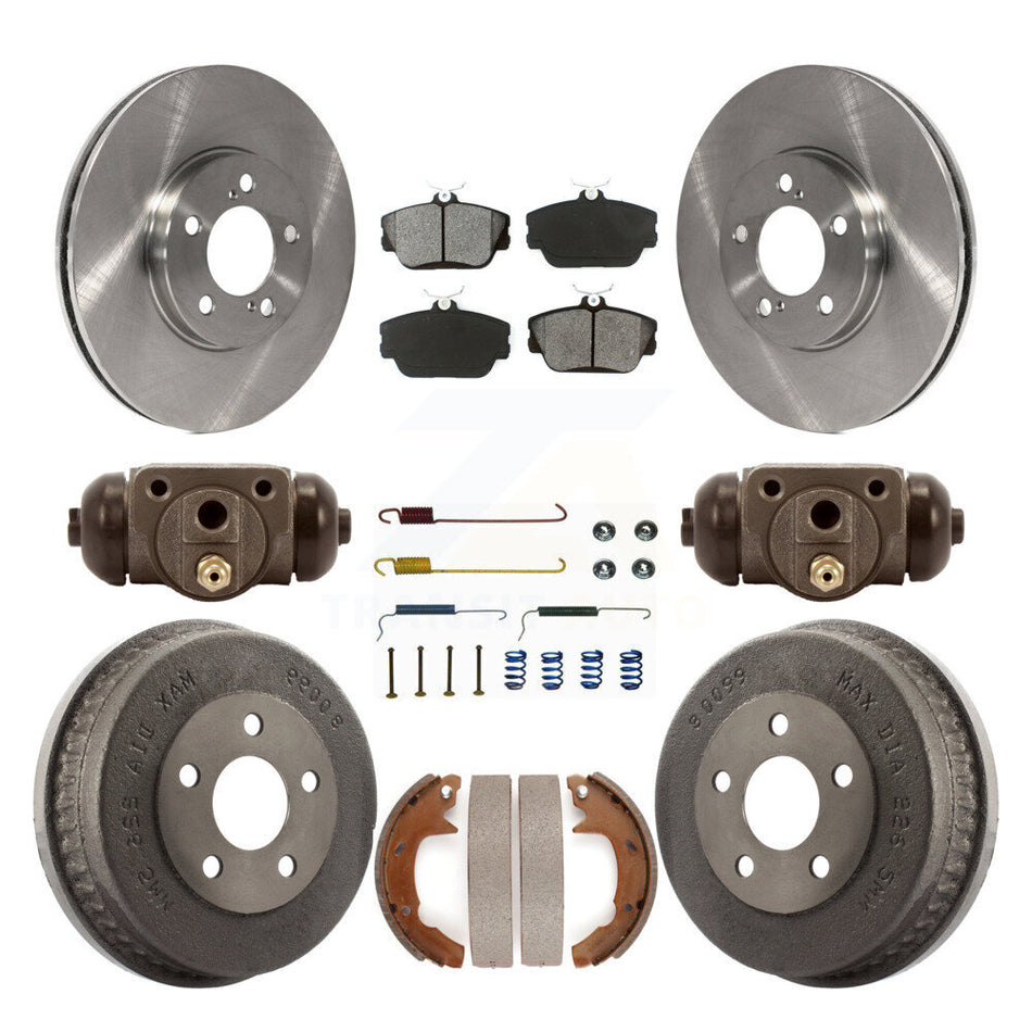 Front Rear Disc Brake Rotors Semi-Metallic Pads And Drum Kit (9Pc) For Ford Taurus Mercury Sable K8S-102503