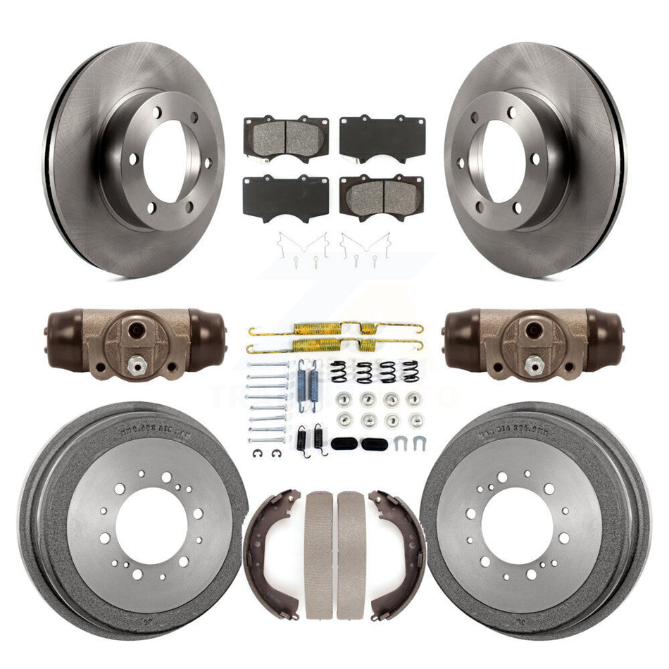Front Rear Disc Brake Rotors Semi-Metallic Pads And Drum Kit (9Pc) For Toyota Tundra K8S-102556