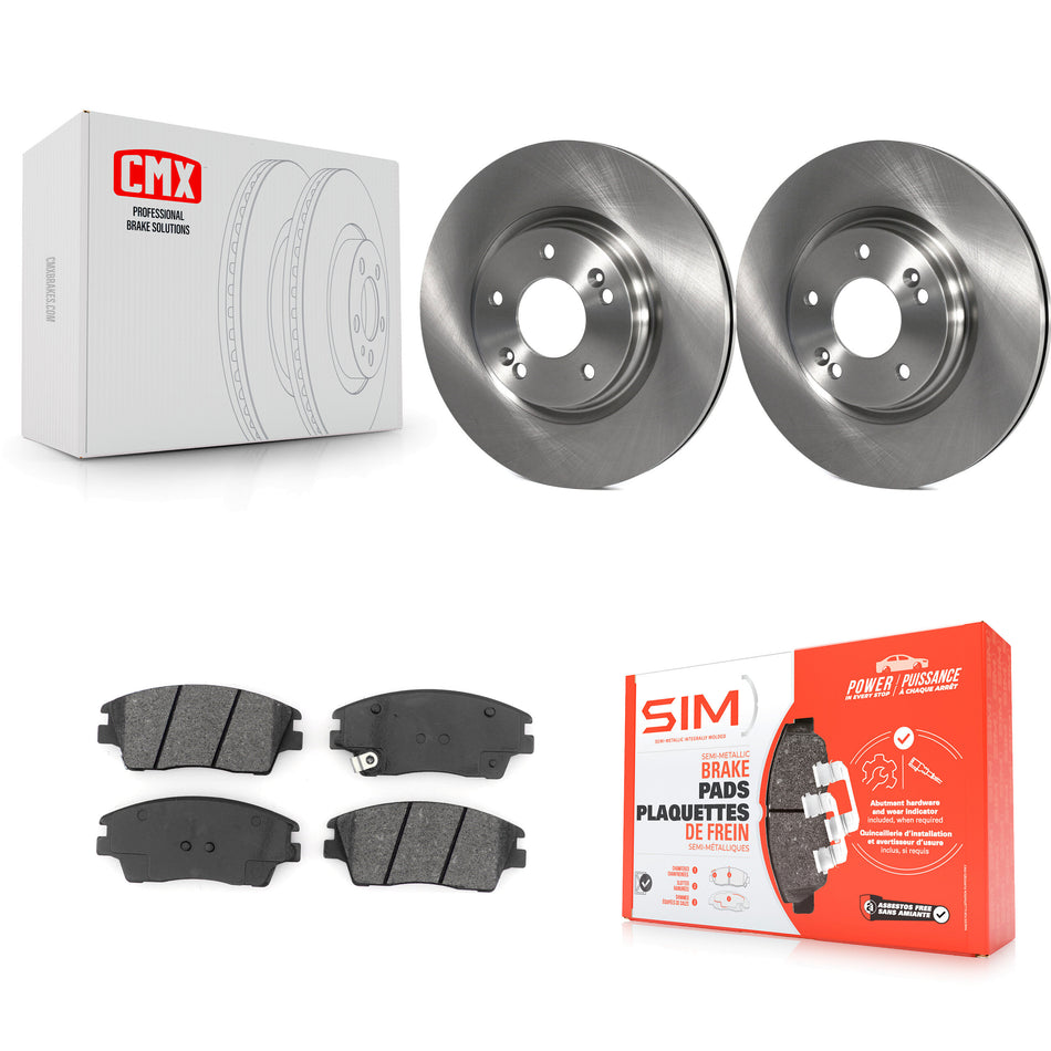 Front Disc Brake Rotors And Semi-Metallic Pads Kit For Hyundai Elantra Tucson Kia Sportage K8S-102583
