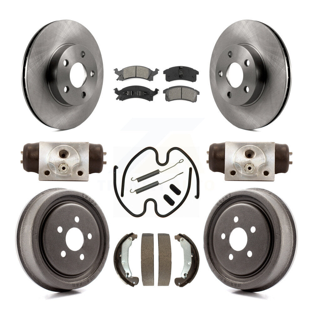 Front Rear Brake Rotor Semi-Metallic Pad And Drum Kit (9Pc) For Pontiac Sunfire Chevrolet K8S-102587