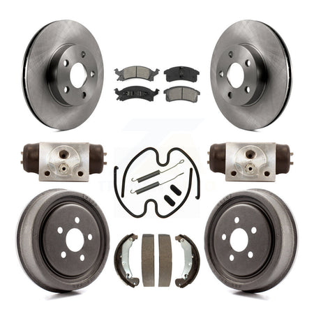 Front Rear Brake Rotor Semi-Metallic Pad And Drum Kit (9Pc) For Pontiac Sunfire Chevrolet K8S-102587