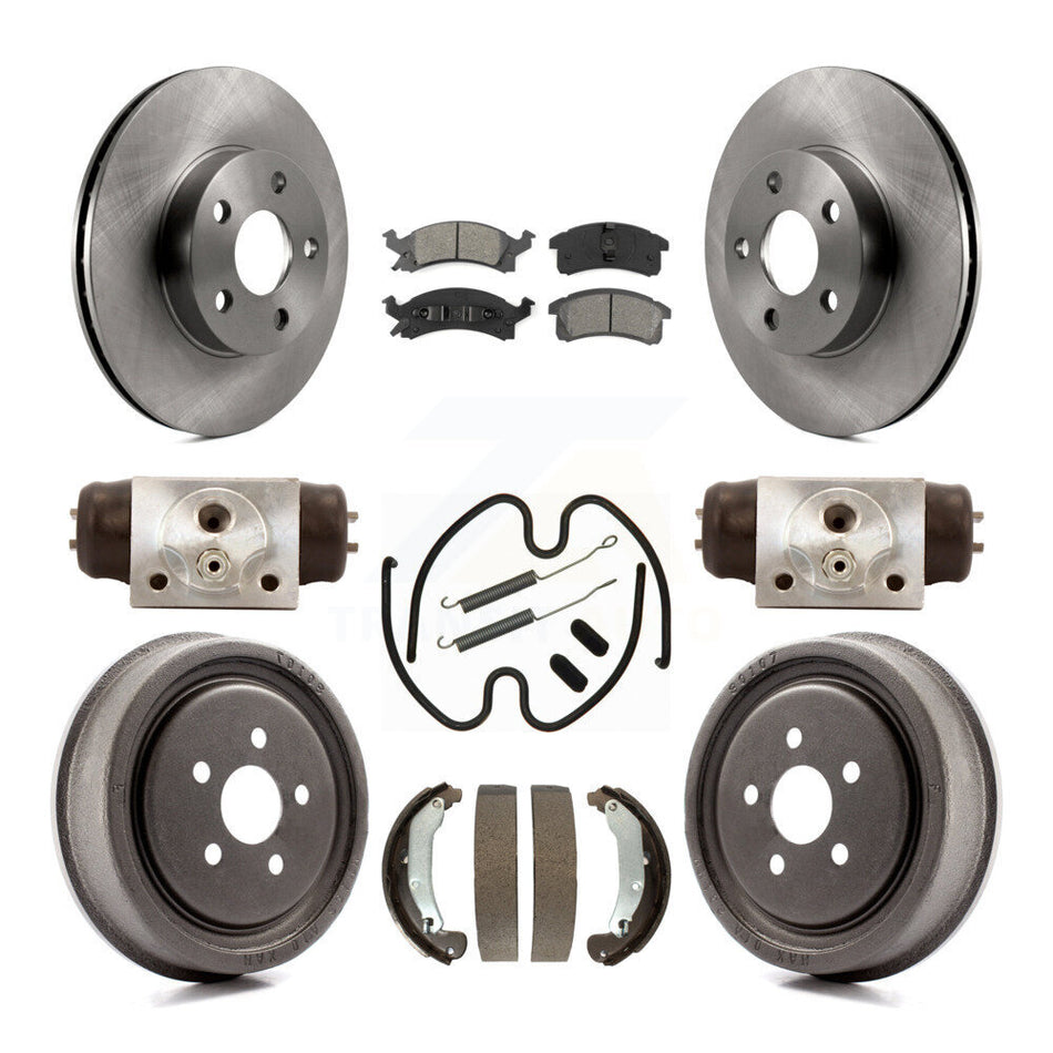 Front Rear Brake Rotor Semi-Metallic Pad And Drum Kit (9Pc) For Pontiac Sunfire Chevrolet K8S-102587