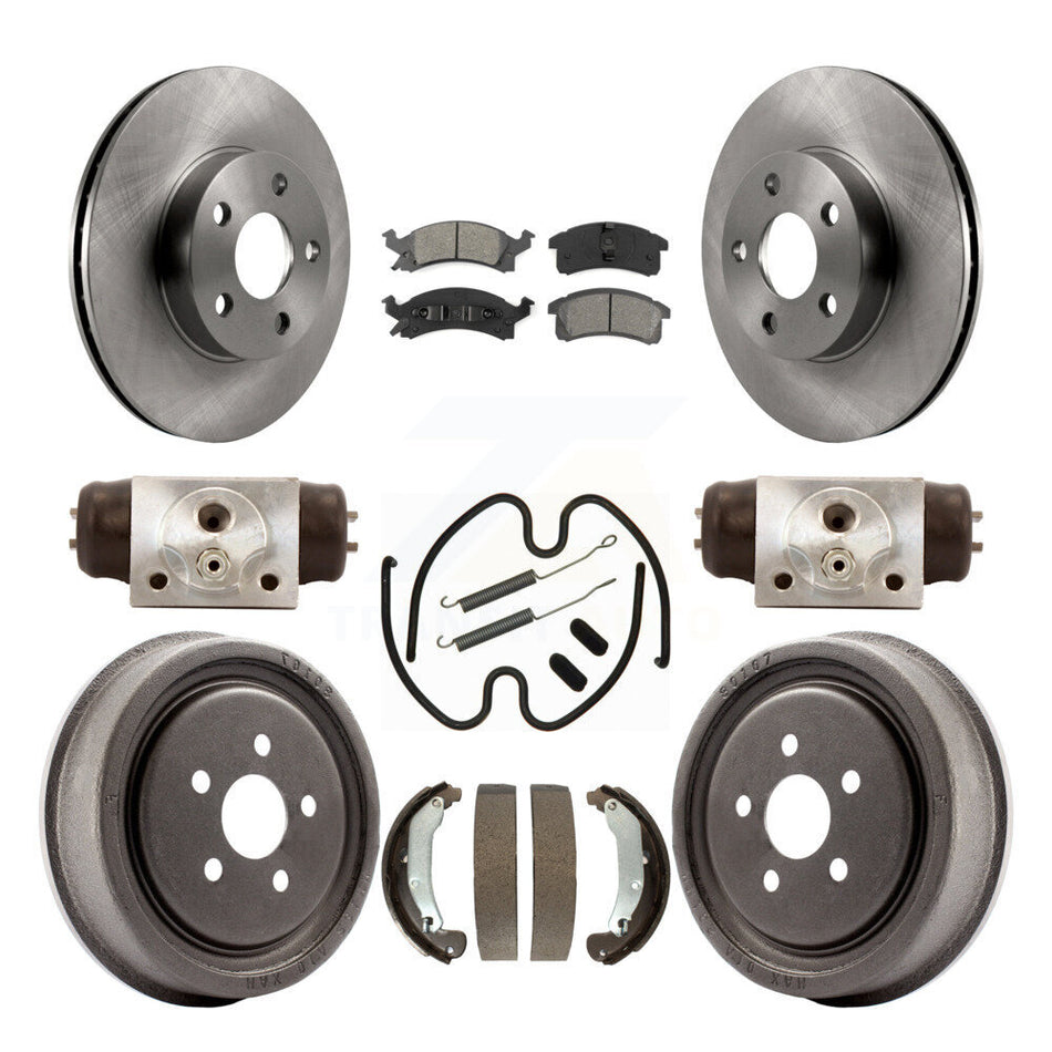 Front Rear Brake Rotor Semi-Metallic Pad And Drum Kit (9Pc) For Pontiac Sunfire Chevrolet K8S-102587