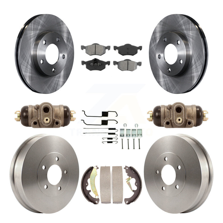 Front Rear Disc Brake Rotors Semi-Metallic Pads And Drum Kit (9Pc) For 2007-2007 Ford Escape Mercury Mariner From 01/08/07 rear brakes K8S-102605