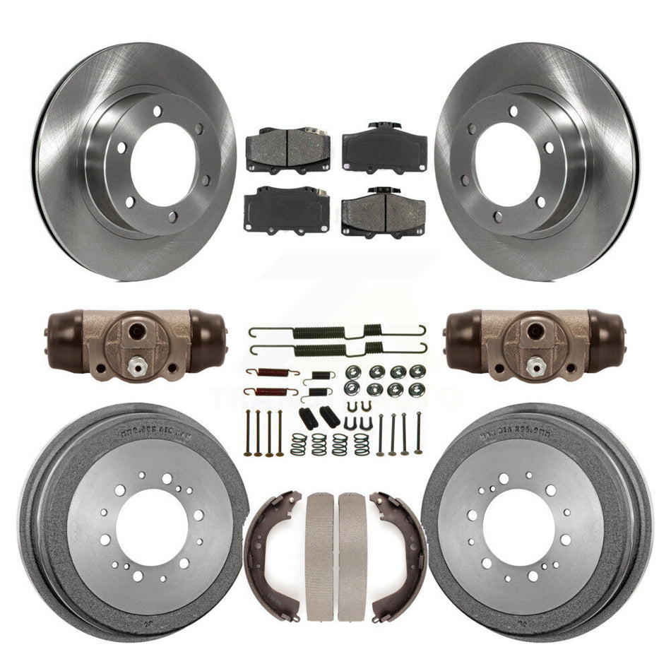 Front Rear Disc Brake Rotors Semi-Metallic Pads And Drum Kit (9Pc) For 1997-2000 Toyota 4Runner With 16" Factory Wheels K8S-102622