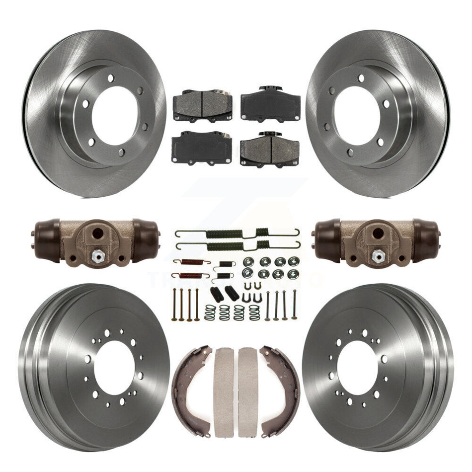 Front Rear Disc Brake Rotors Semi-Metallic Pads And Drum Kit (9Pc) For 2002 Toyota 4Runner Limited SR5 With 16" Factory Wheels K8S-102650