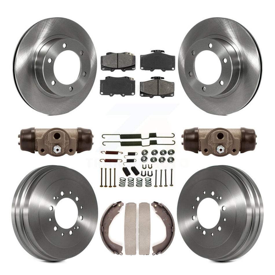 Front Rear Disc Brake Rotors Semi-Metallic Pads And Drum Kit (9Pc) For 2002 Toyota 4Runner Limited SR5 With 16" Factory Wheels K8S-102650